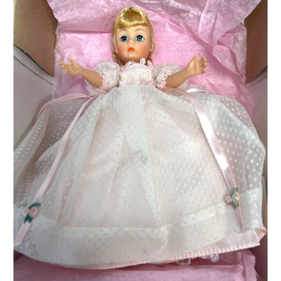 Madame Alexander Flower Girl Doll In Pink Polka Dot Dress With Lace Details & Bo - Picture 1 of 5